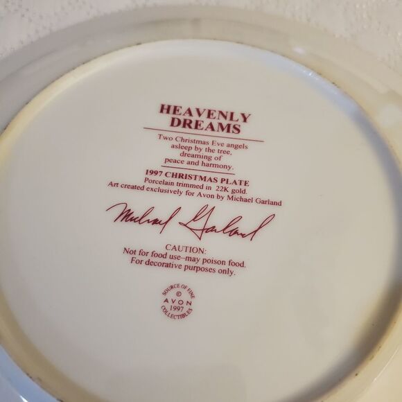 Avon VTG "Heavenly Dreams" 1997 Christmas Plate - Picture 7 of 9